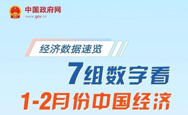 經(jīng)濟數(shù)據(jù)速覽：7組數(shù)字看1—2月份中國經(jīng)濟