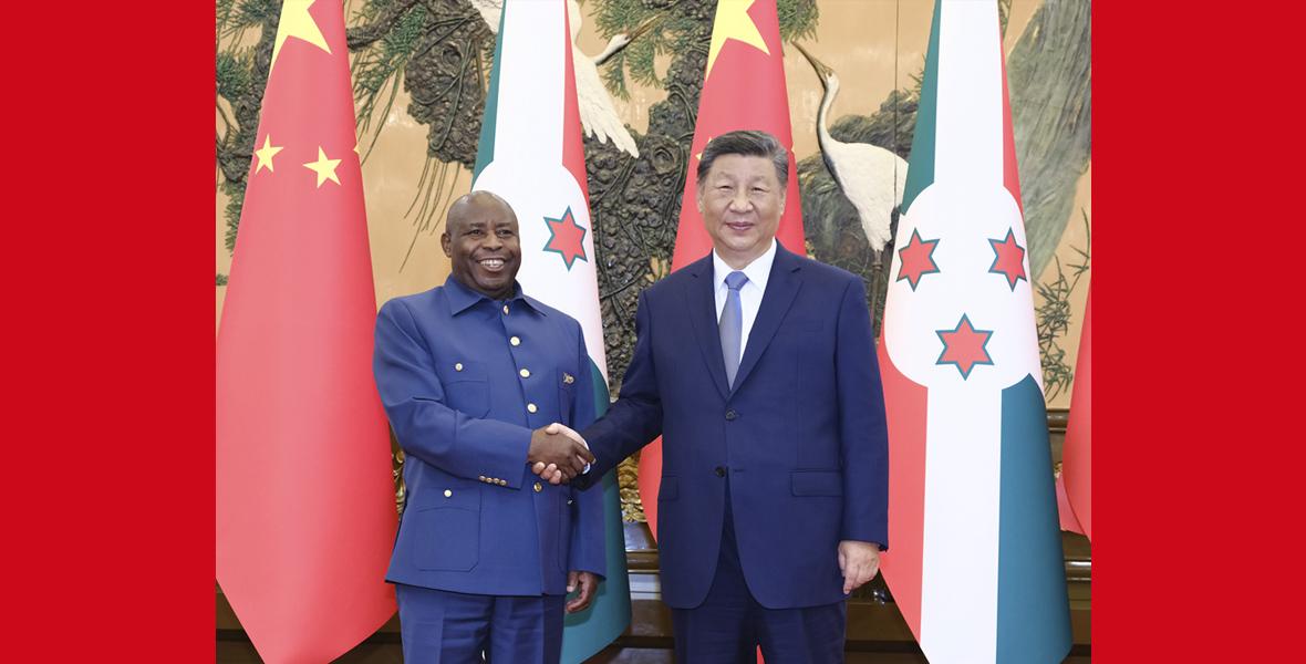 習(xí)近平會(huì)見布隆迪總統(tǒng)恩達(dá)伊施米耶